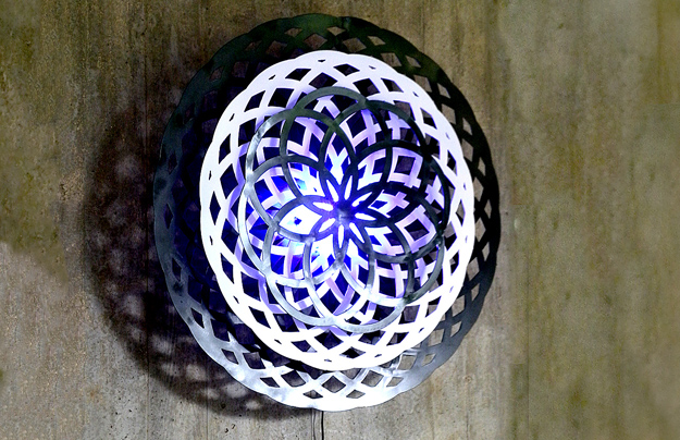 Mandala-Lasercut Algorithmic Lamp
